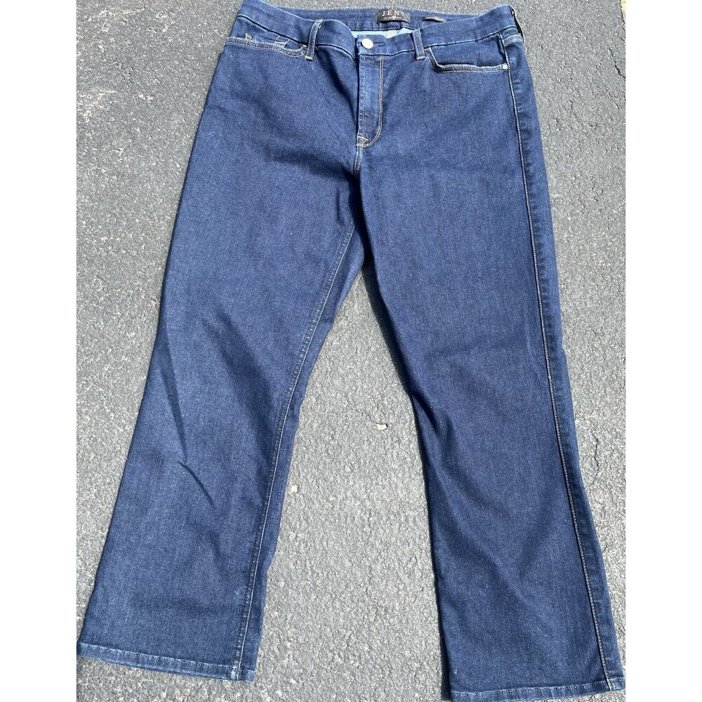 Women's Jen 7 Dark Wash Cropped Bootcut Jeans, Size 12